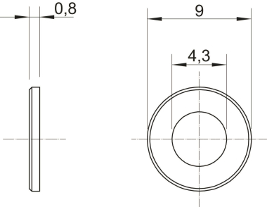 OBO WS M4 D09 G Unterlegscheibe M4 St G 