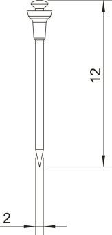 OBO 511 12 Siko-Nadel gehärtet 2x12mm St 
