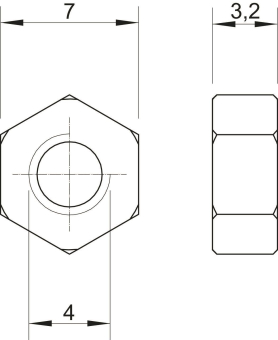 OBO HN M4 G Sechskantmutter M4 St G 