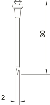 OBO 511 30 Siko-Nadel gehärtet 2x30mm St 