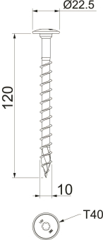 OBO HT 10x120 TD Tellerkopfschraube 