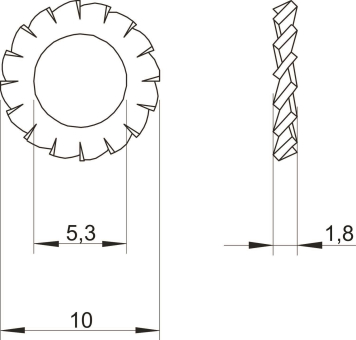 OBO SWS M5 G Fächerscheibe M5 St G 