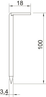 OBO 1101 3.4x100 Hakennagel ungehärtet 