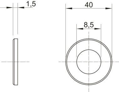OBO WS M8 D40 A2 Großflächenscheibe 