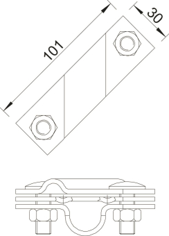 OBO 2760 B-20 FT Anschlusslasche 20mm St 