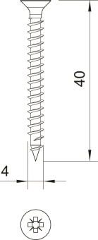 OBO 4759 4.0x40 Sprint-Schraube Senkkopf 