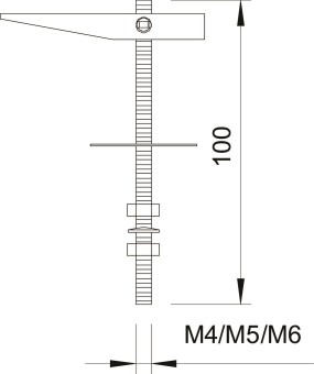 OBO 458 M4x100 G Kippdübel M4x100mm St G 