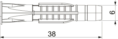 OBO 910 AZK 6x38 Allzweckdübel 6x38 PA 