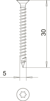 OBO 4759T 5.0x30 Sprint-Schraube 