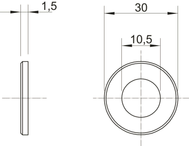 OBO WS M10 D30 A2 Großflächenscheibe 