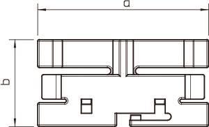 OBO 2370 90 Oberteilklammer 90mm PVC 