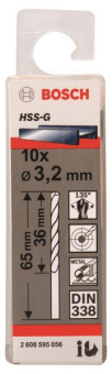 Bosch 10Metallbohrer HSS-G    2608595056 