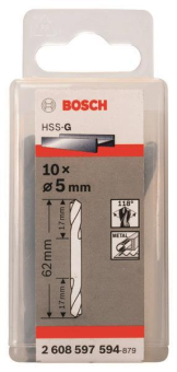 Bosch 10Doppelendbohrer HSS-G 2608597594 