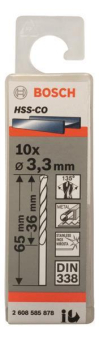 Bosch 10Metallbohrer HSS-Co   2608585878 