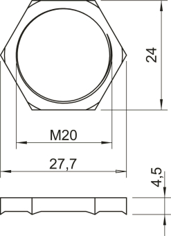 OBO 169 MSS M20 Gegenmutter 