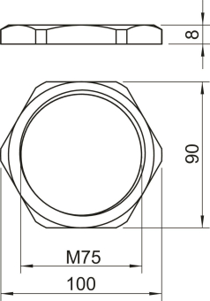OBO 169 MS M75 Gegenmutter M75 CuZn N 