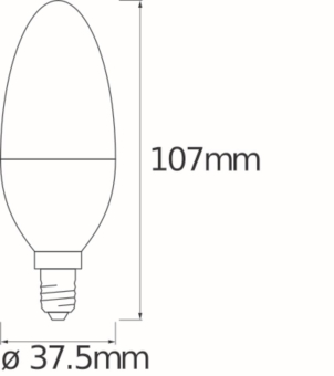 LEDV SMART+ WiFi Candle RGBW 40 5W 