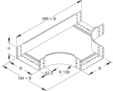 Niedax T-Stück 85x502mm       RTS 85.500 