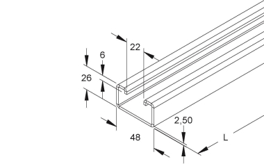 Niedax Ankerschiene C-Profil   2991/2 GO 