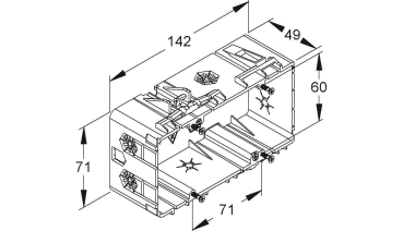 NIED Doppeldose grau            GDHR50-2 