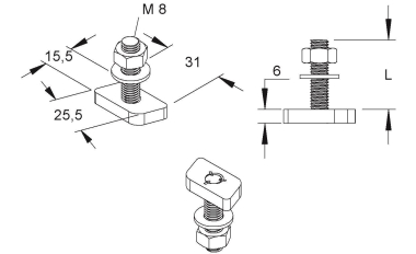 NIED Hammerkopfschrauben       HM 408/20 