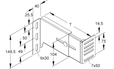 NIED Befestigungskonsole     GBKV 90-140 
