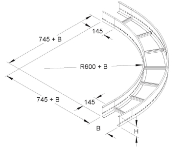 Niedax Bogen 90° groß     KLBG 100.303 F 
