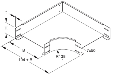 Niedax Bogen 90°KR schwer RESS 100.100 S 