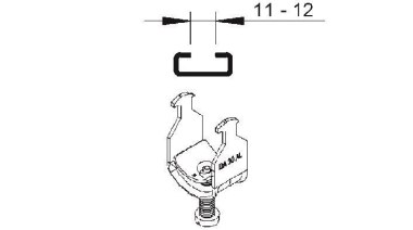 Niedax Hammerfuß Bügelschelle   BA 46 AL 