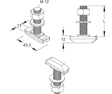 NIED Hakenkopfschrauben        HK 612/50 