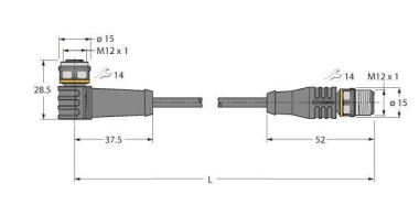 Turck Aktuator-u.  WKS12T-0,3-RSS12T/TEL 