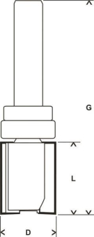 Bosch Bündigfräser 8mm D1     2608629385 