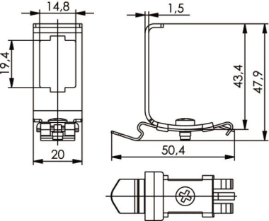 TG Adapter 90/180 Hutschiene H06000B0045 