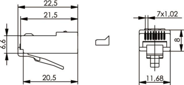 TEGA RJ45-Stecker MP8        J00026A0182 