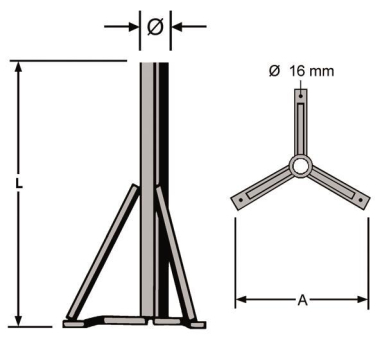 KATH Standfuß L810mm              ZAS 15 