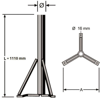 KATH Standfuß L810mm              ZAS 15 