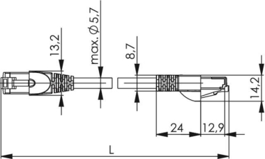 TEGA Patchkabel F/UTP Cat.5e L00001D0035 