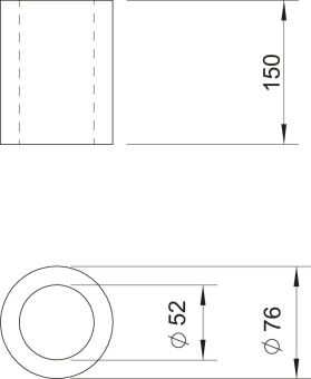 OBO FBA-DR150 Rohrschale Ø78x150mm braun 