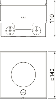OBO UDHOME2 VT2 V Bodensteckdose m.Tubus 