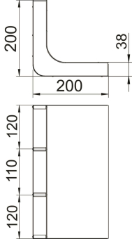 OBO KV3 35038 Vertikalkrümmer 3-zügig f. 