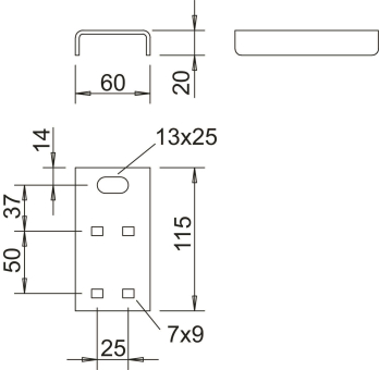 OBO ABR FT Anschlussbauteil Kabelrinnen 