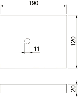 OBO GLB-PG2 Brandschutzplatte gelocht 