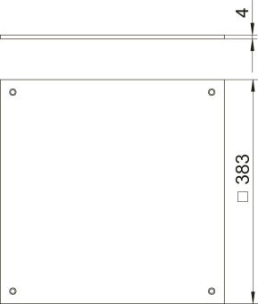 OBO DU 350-2 Blinddeckel f.UZD350-2/3 