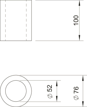 OBO FBA-DR100 Rohrschale Ø78x100mm braun 