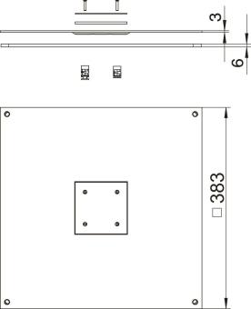 OBO DUF 350-3 DAT Montagedeckel 350-3 f. 
