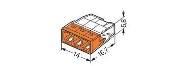 WAGO 2273-203 COMPACT-Verbindungsdosen- 