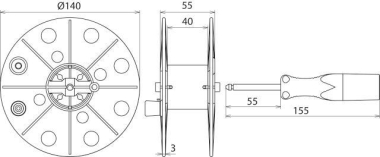 DEHN Drahthaspel K-Grau           585010 