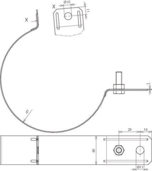 DEHN Regenrohrschelle             420100 