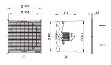 Maico Axial-Wandventilator UP DZF 45/6 B 