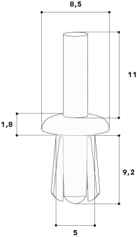 GGK 1627 Spreizniet, Bohrdurchmesser: 
